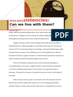 Inconsistencies:: Can We Live With Them?