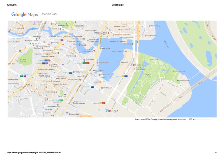 Merlion Park: Data Peta ©2016 Google, Urban Redevelopment Authority 200 ...