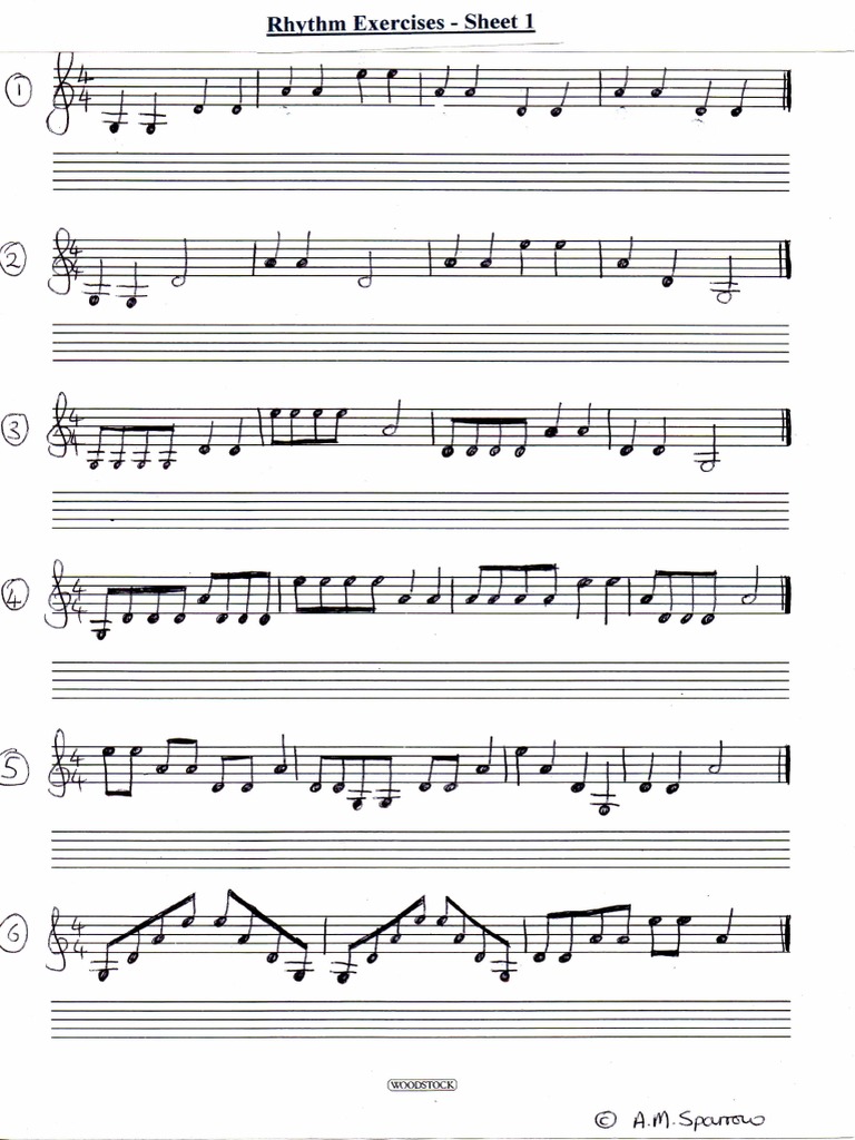Rhythm Exercises for Musicians | PDF