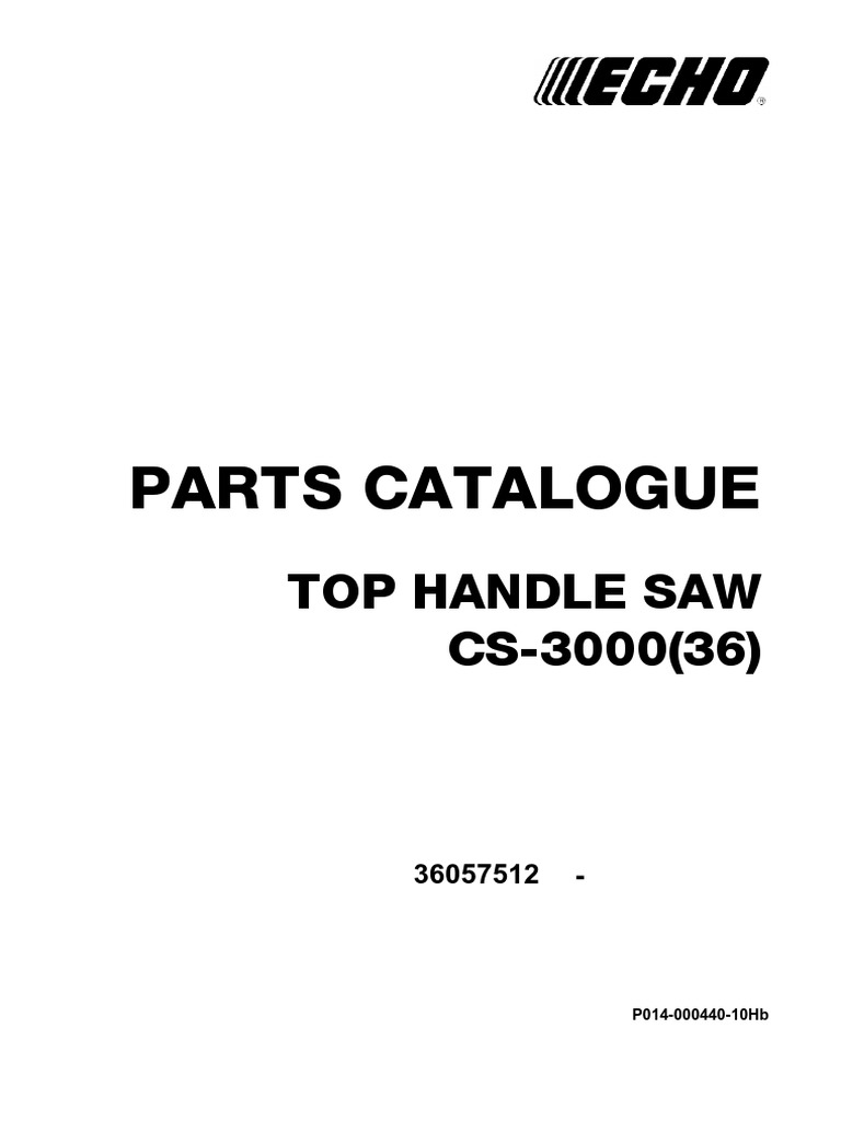 Echo CS-3000 Parts Manual | PDF | Technology & Engineering