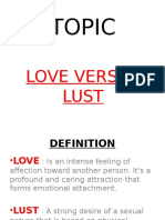 Lust Versus Love