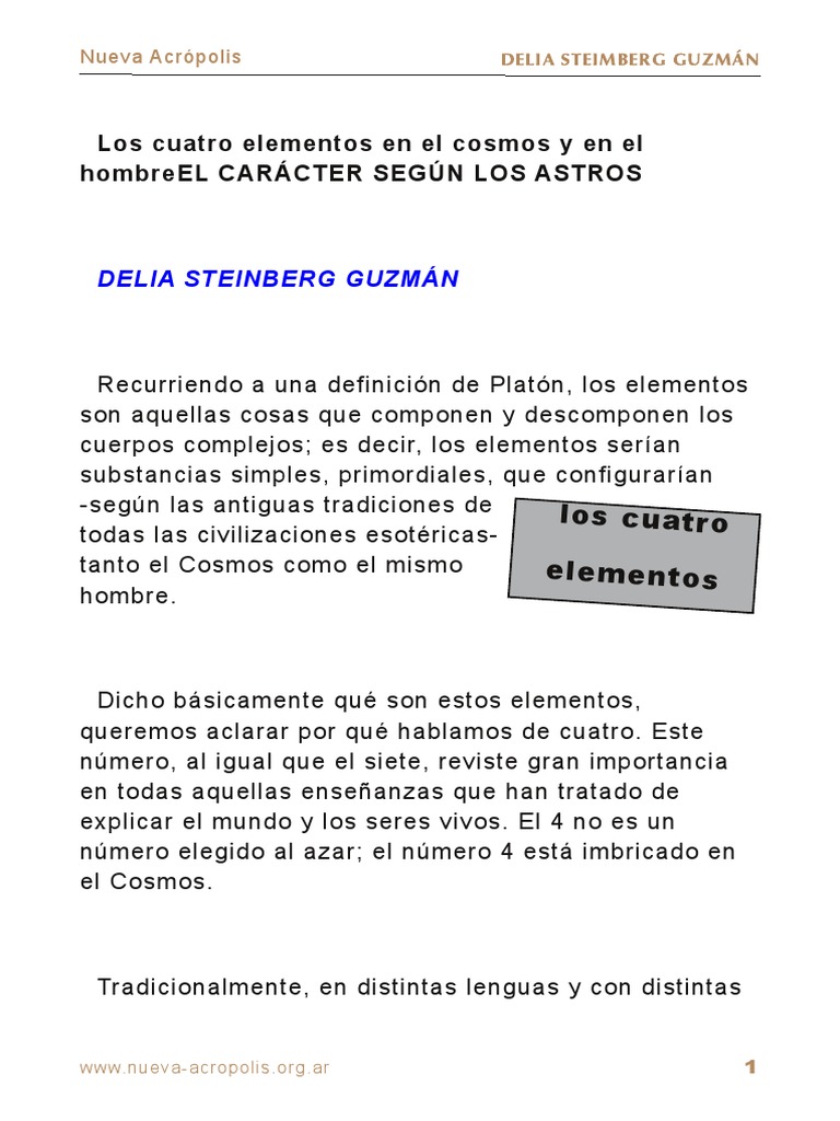Los Cuatro Elementos del Universo | PDF | Incendios | Universo