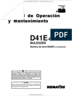 Manual Operación y Mantenimiento D41E-6 Bulldozer