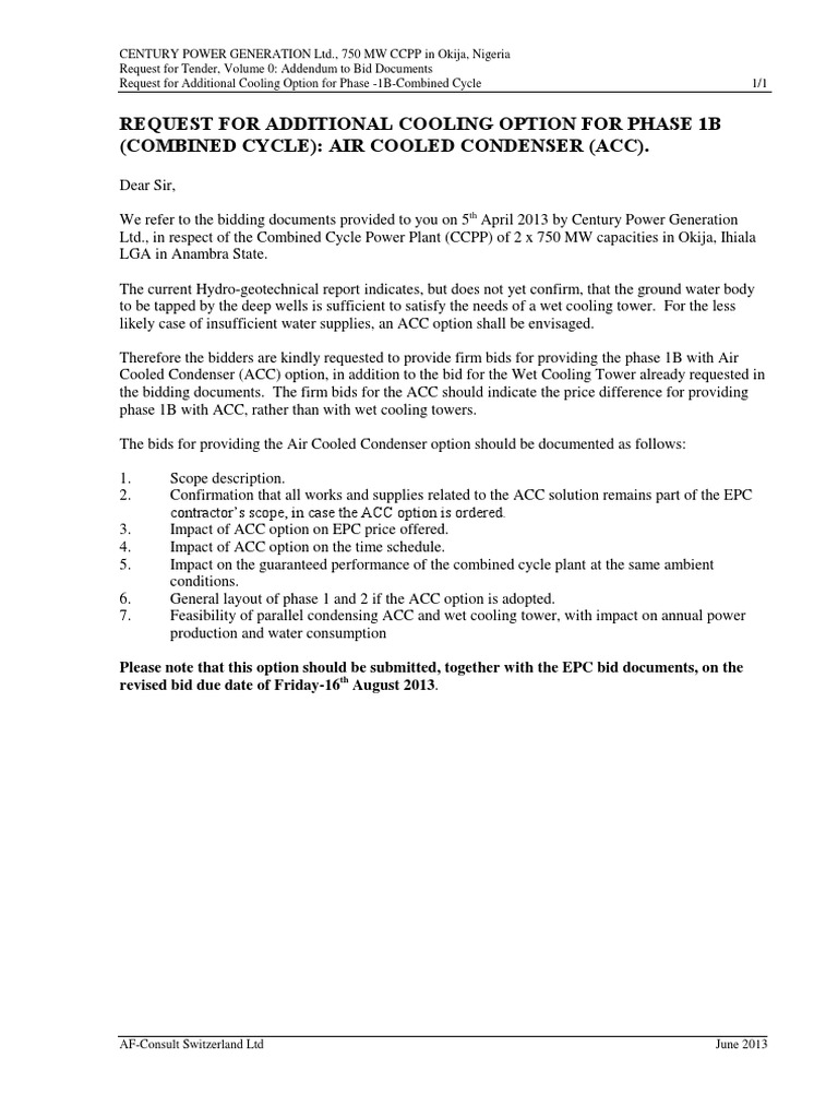 ACC Letter - Addendum - 13-06-2013 Ver-1 | PDF