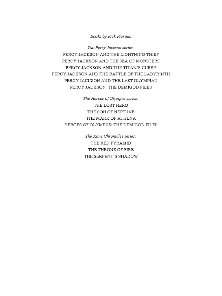 Demigods & Magicians The Son of Sobek Excerp PDF American