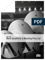 Meinl Symphonic & Marching Price List