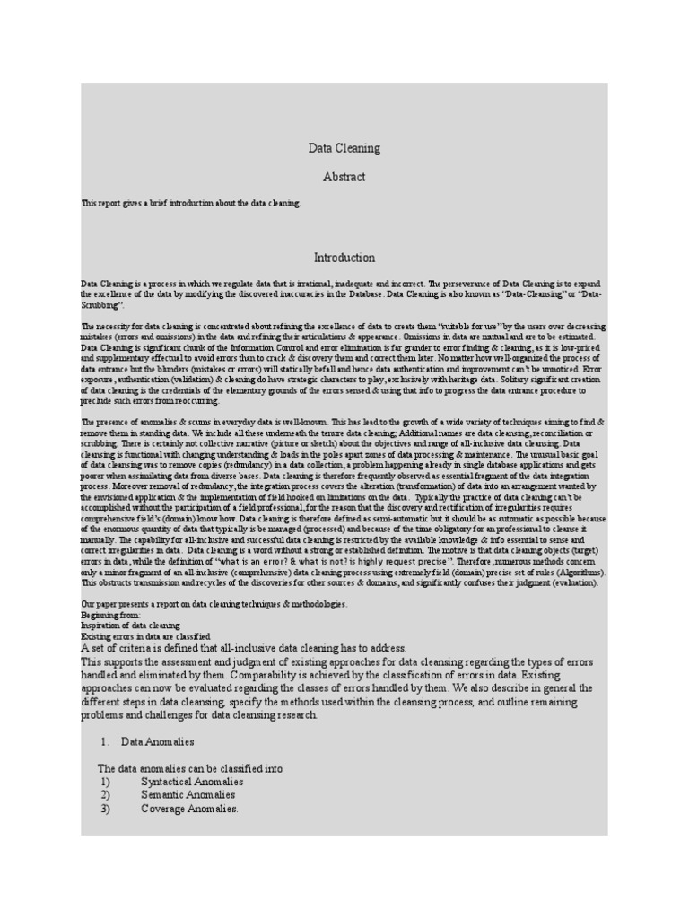 Essential Data Cleaning Techniques | PDF