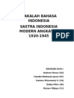 Sastra Indonesia 1920-1945