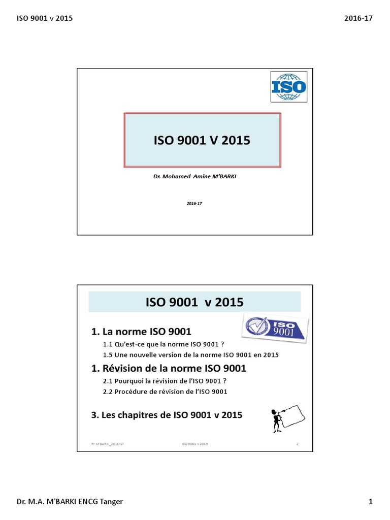 Kit Documentaire Iso 9001 Version 2015 Gratuit