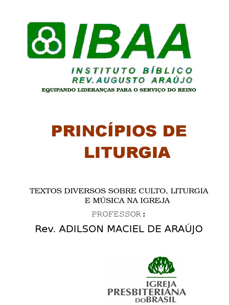 PRINCÍPIOS DE LITURGIA Varios Textos Igreja