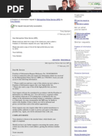 FOI - High Profile Request to Metropolitan Police Service