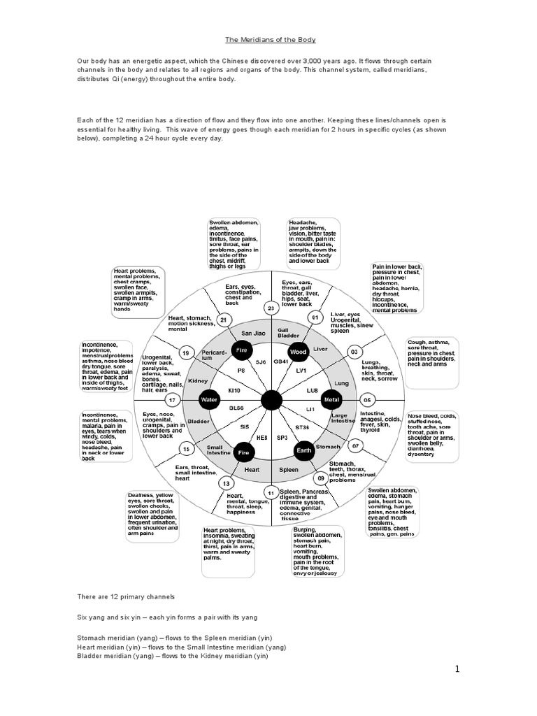 Understanding Body Meridians and Qi | PDF | Meridian (Chinese Medicine ...
