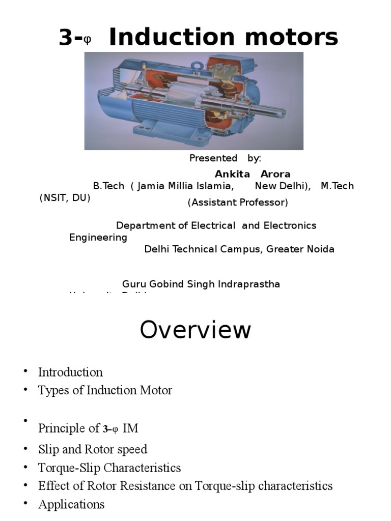 3-Phase Induction Motor Overview | PDF | Electromagnetism | Electrical ...