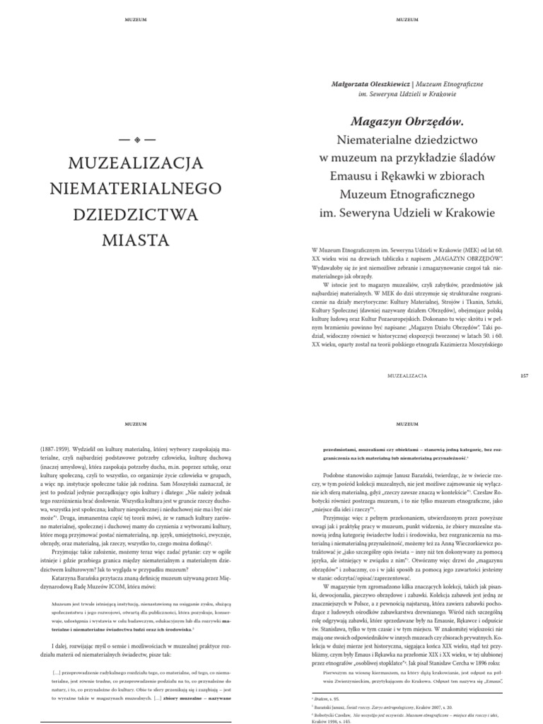 Małgorzata Oleszkiewicz, Magazyn Obrzędów. Niematerialne dziedzictwo w