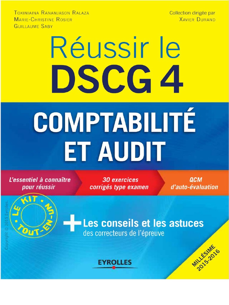 Dscg 4 Comptabilité Et Audit Corrigés Du Manuel Pdf Réussir Le DSCG 4 - Comptabilité Et Audit | PDF