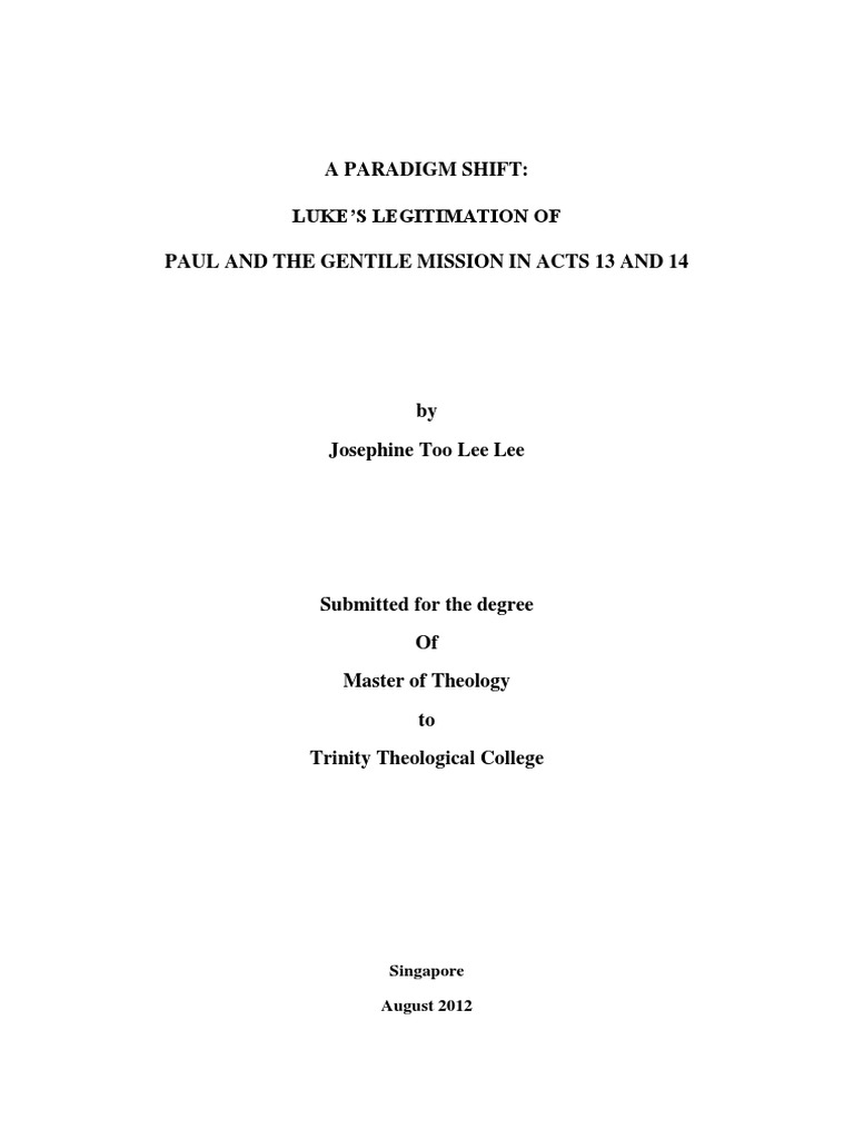 a-paradigm-shift-luke-s-legitimation-of-paul-and-the-gentile-mission
