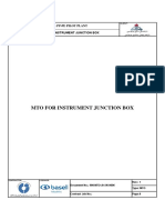 Project: Pp-Pe Pilot Plant Title: Mto For Instrument Junction Box
