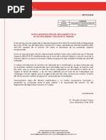 Nueva Modificatoria de La Ley de Seguridad y Salud en El Trabajo 2016