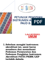 Petunjuk Pengisian Instrumen Akreditasi Paud & PNF PDF