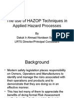  The Use of Hazop Techniques in Applied Hazard Processes