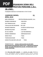 contoh surat perjanjian jual beli kereta sambung bayar