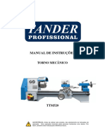 Manual de instruções para torno mecânico TTM520