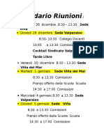 Calendario y Sede Riunioni