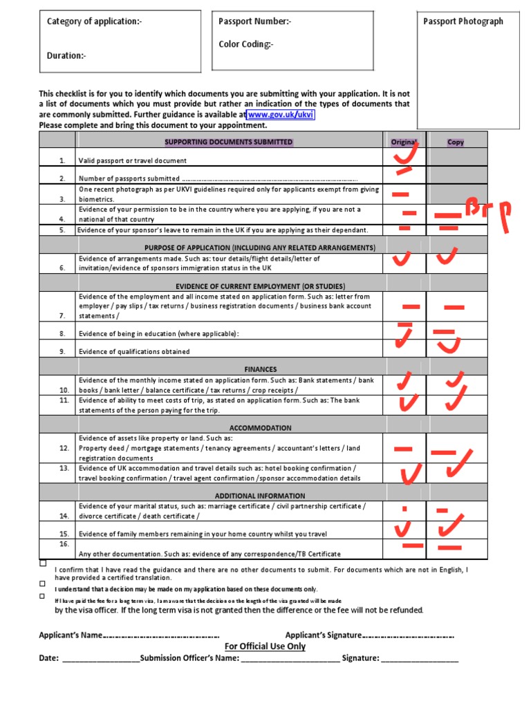 Document Checklist | PDF | Passport | Government
