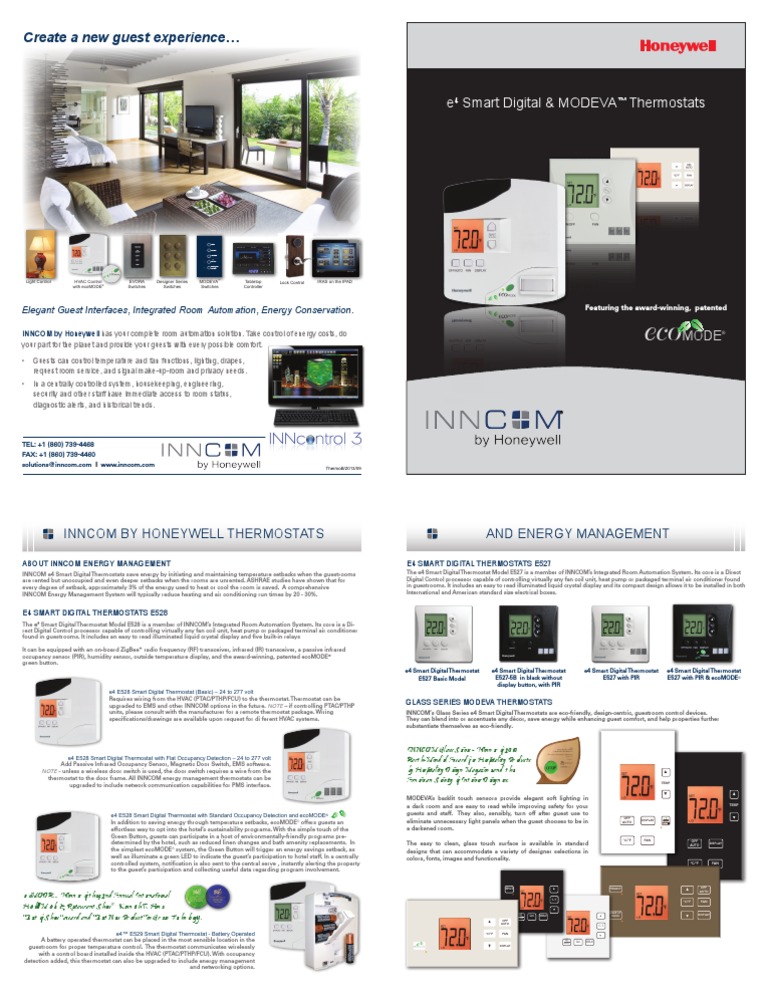 Thermostat Brochure | PDF | Thermostat | Building Automation
