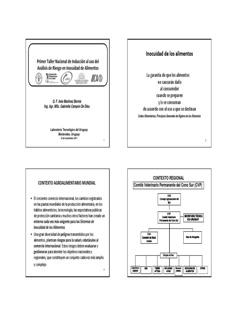 Inocuidad Alimentaria y Análisis de Riesgo | PDF | Organización de ...