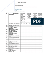 Lista de Cotejos Aula Azul