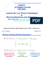 CSE477 VLSI Digital Circuits Fall 2002 Lecture 26: Low Power Techniques in Microarchitectures and Memories