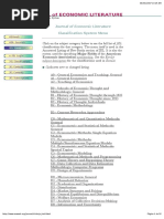 JEL Classification Codes Overview | PDF | Macroeconomics | Economics