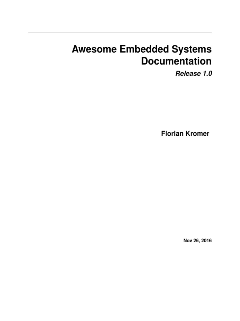 Awesome Embedded Systems PDF | PDF | Vhdl | Field Programmable Gate Array