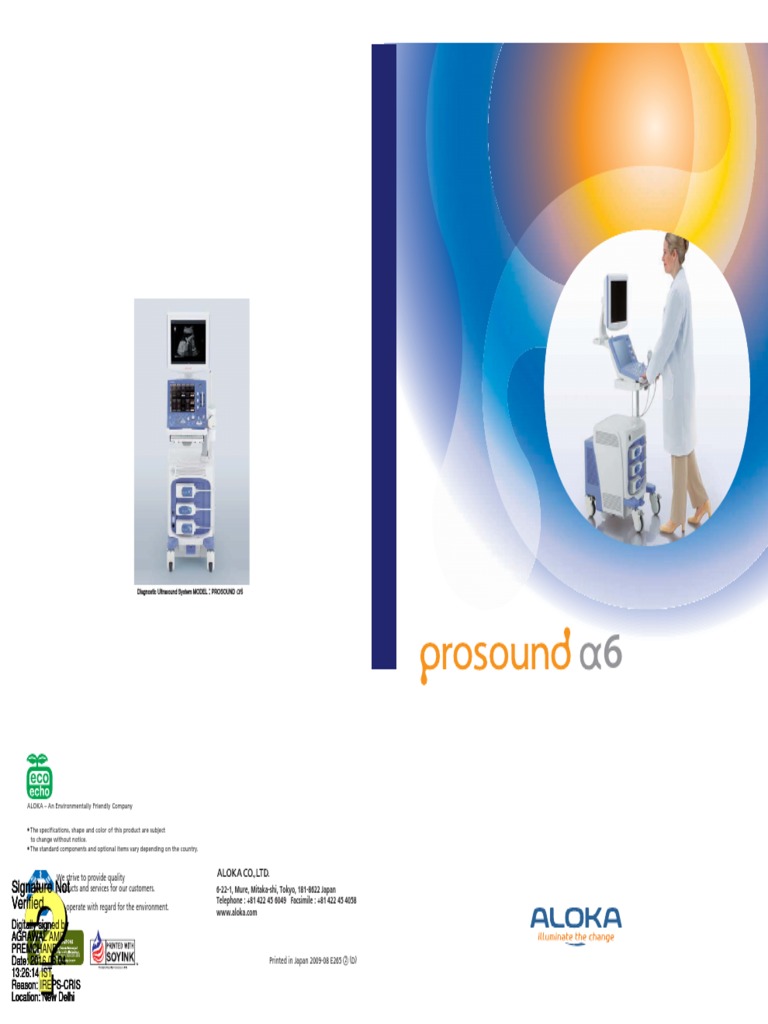 ProSound α6 Diagnostic Ultrasound System | PDF | Medical Imaging | Fetus