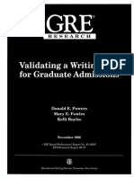 Validating Graduate Exam