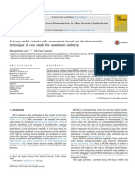 A Fuzzy Multi Criteria Risk Assessment Based On Decision Matrix Technique A Case Study For Aluminum Industry