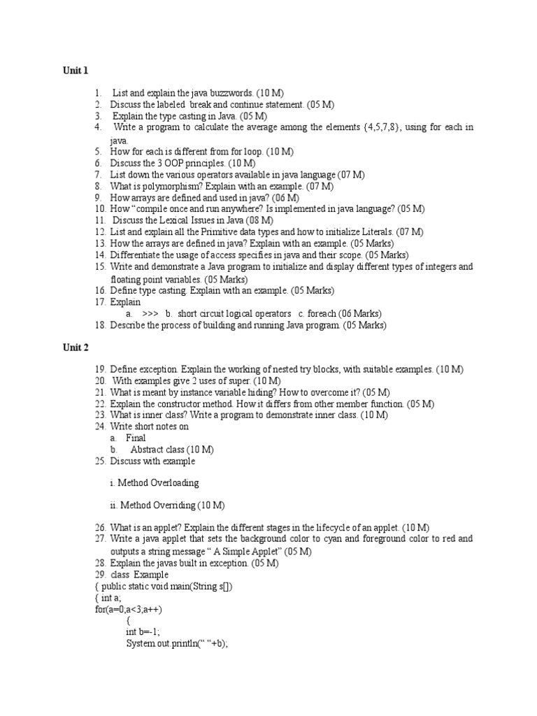 Java Programming Concepts and Examples | PDF | Java Servlet | Method ...