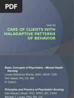 Care of Clients With Maladaptive Patterns of Behavior