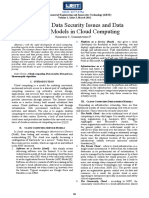 Data Security Issues and Models in Cloud Computing