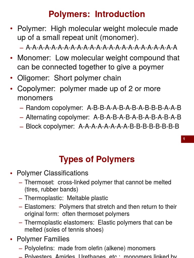 Polymer Synthesis and Applications | PDF | Polymerization | Polymers
