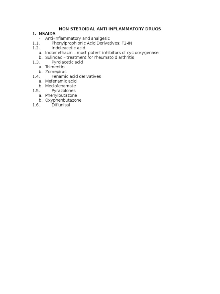 Non Steroidal Anti Inflammatory Drugs | PDF | Nonsteroidal Anti ...