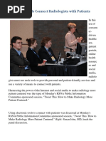 Electronic Tools Connect Radiologists With Patients - Dr Fazal Mahmood