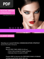 Maybelline - Social Media Plan