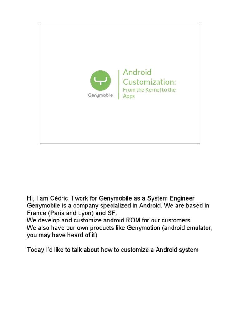 Customizing Android HAL and System | PDF | Android (Operating System ...