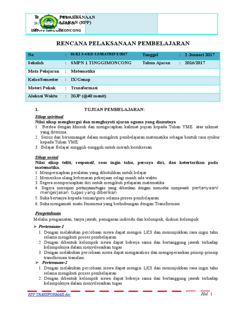 Rpp Transformasi