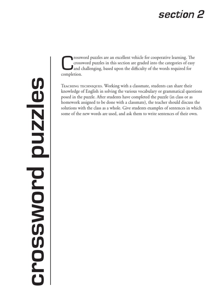 Crossword Puzzle PDF | PDF