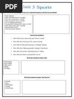 Unit3 Sports Worksheet