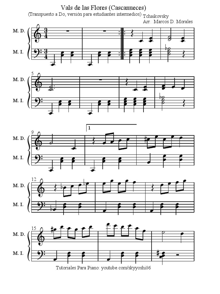 Tchaikovsky - Vals de Las Flores (Do) | PDF | Ocio | Entretenimiento ...