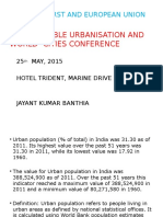 1 j k Banthia Sustainable Urbanization 25th May 2015 Mumbai First Eu Conference1 (1)